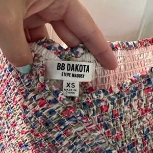 Smocked long sleeve top